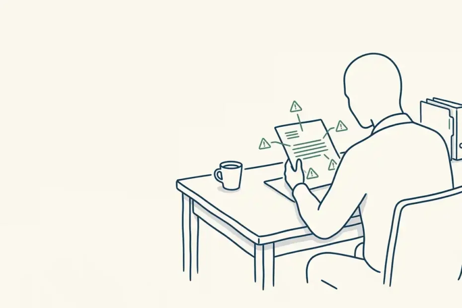 Erros que levam à rejeição de prestação de contas no terceiro setor representados em ilustração editorial