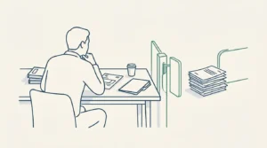 Ilustração editorial representando o pagamento sendo bloqueado por mecanismo de proteção do sistema